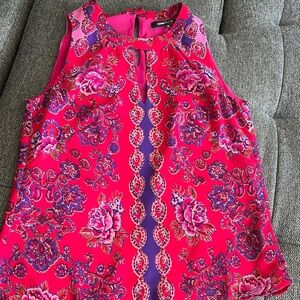 Nanette Lepore Pink Sleeveless Tank Top Floral Design